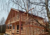 Фото со стройплощадок - Каркасный дом 10х10 м.