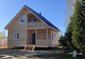 Фото со стройплощадок - Каркасный дом 8х8 м.