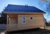 Фото со стройплощадок - Каркасный дом 8х8 м.