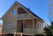 Фото со стройплощадок - Каркасный дом 8х8 м.