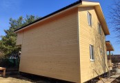 Фото со стройплощадок - Каркасный дом 8х9,5 м.