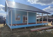 Фото со стройплощадок - Каркасный дом 11х10 м.