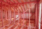 Фото со стройплощадок - Каркасный дом 11х10 м.