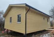 Фото со стройплощадок - Каркасный дом 9х9,4 м.