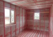 Фото со стройплощадок - Каркасный дом 9х9,4 м.