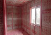 Фото со стройплощадок - Каркасный дом 9х9,4 м.