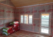Фото со стройплощадок - Каркасный дом 7,6х11,7 м.