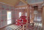 Фото со стройплощадок - Каркасный дом 7,6х11,7 м.