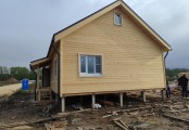 Фото со стройплощадок - Каркасный дом 7,6х11,7 м.