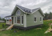 Фото со стройплощадок - Дом из бруса 9х10 м.