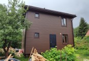 Фото со стройплощадок - Каркасный дом 7,5х7,5 м.
