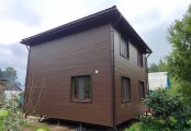 Фото со стройплощадок - Каркасный дом 7,5х7,5 м.