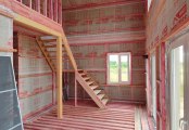 Фото со стройплощадок - Каркасный дом 7х8 м.