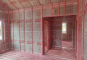 Фото со стройплощадок - Каркасный дом 8,5х9 м.