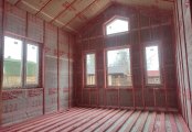 Фото со стройплощадок - Каркасный дом 8,5х9 м.