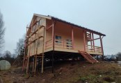 Фото со стройплощадок - Каркасный дом 10х10 м.