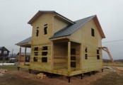 Фото со стройплощадок - Дом из бруса 8х9 м.