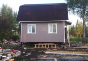 Фото со стройплощадок - Каркасный дом 6х6 м.