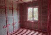 Фото со стройплощадок - Каркасный дом 8,5х9 м.