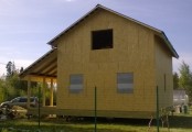 Фото со стройплощадок - Каркасный дом 8х9 м.