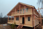 Фото со стройплощадок - Каркасный дом 10х10 м.
