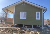 Фото со стройплощадок - Каркасный дом 8х10 м. 