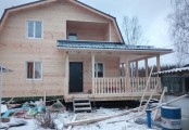 Фото со стройплощадок - Каркасный дом 8х8 м.