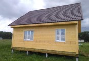 Фото со стройплощадок - Каркасный дом 8х8 м.