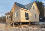 Фото со стройплощадок - Каркасный дом 8х8 м.