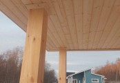 Фото со стройплощадок - Каркасный дом 8х8 м.