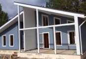 Фото со стройплощадок - Каркасный дом 13.5х12.5 м.