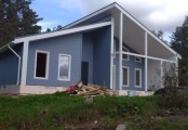 Фото со стройплощадок - Каркасный дом 13.5х12.5 м.