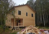 Фото со стройплощадок - Дом из бруса 9х11 м