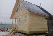 Фото со стройплощадок - Баня из бруса 6х6 м.