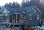 Фото со стройплощадок - Каркасный дом 8х9 м.