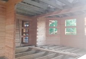 Фото со стройплощадок - Дом из бруса 8х9 м.