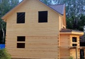 Фото со стройплощадок - Дом из бруса 8х9 м.