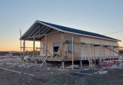 Фото со стройплощадок - Каркасный дом 8х14 м.