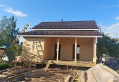 Фото со стройплощадок - Каркасный дом 8х9 м.