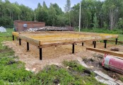 Фото со стройплощадок - Каркасный дом 7.2х8 м.