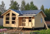 Фото со стройплощадок - Каркасный дом 7.2х8 м.