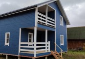 Фото со стройплощадок - Каркасный дом 8х8 м 
