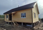 Фото со стройплощадок - Каркасный дом 7,6х11,7 м.