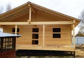 Фото со стройплощадок - Дом из бруса 9х9 м.