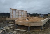Фото со стройплощадок - Каркасный дом 8х10 м.
