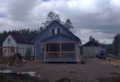 Фото со стройплощадок - Каркасный дом 7х8 м.