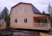 Фото со стройплощадок - Дом из бруса 9х10 м.