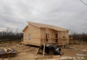 Фото со стройплощадок - Каркасный дом 9.5х11 м.