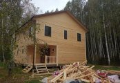 Фото со стройплощадок - Дом из бруса 9х11 м