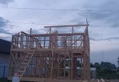 Фото со стройплощадок - Каркасный дом 9х10 м.